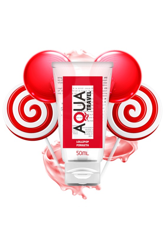 AQUA TRAVEL - LOLLIPOP FLAVOUR WATERBASED LUBRICANT - 50 ML