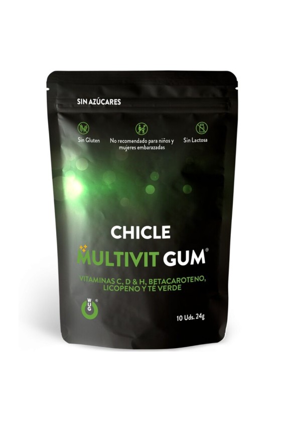 WUG GUM - MULTIVIT VITAMIN C, H, D, BETA-CAROTENE, LYCOPENE AND GREEN TEA 10 UNITS