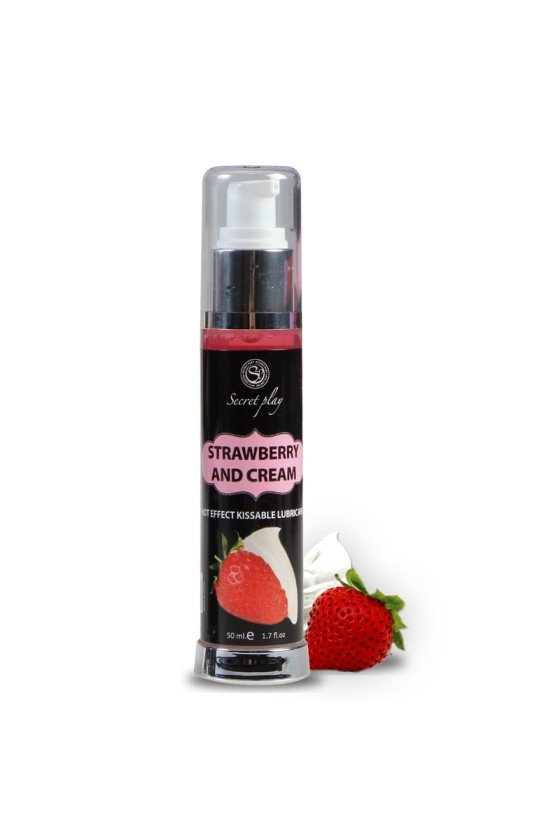 SECRETPLAY - LUBRICANT 2-1 HEAT EFFECT STRAWBERRY  CREAM 50 ML