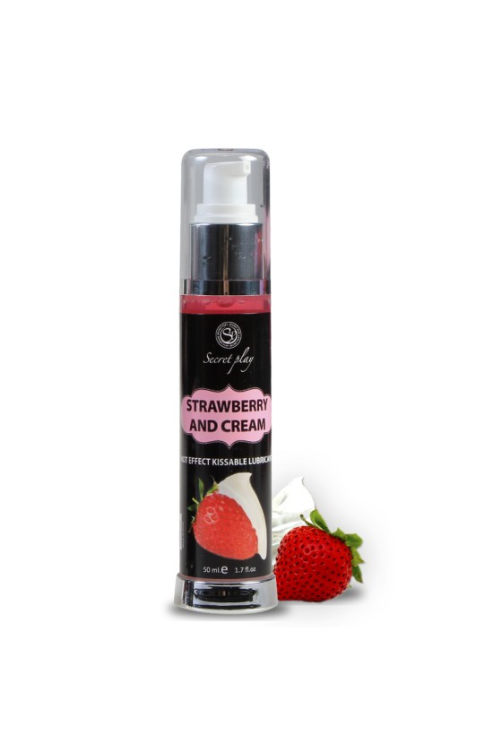 SECRETPLAY - LUBRIFICANTE 2-1 CREME DE MORANGO EFEITO CALOR 50 ML