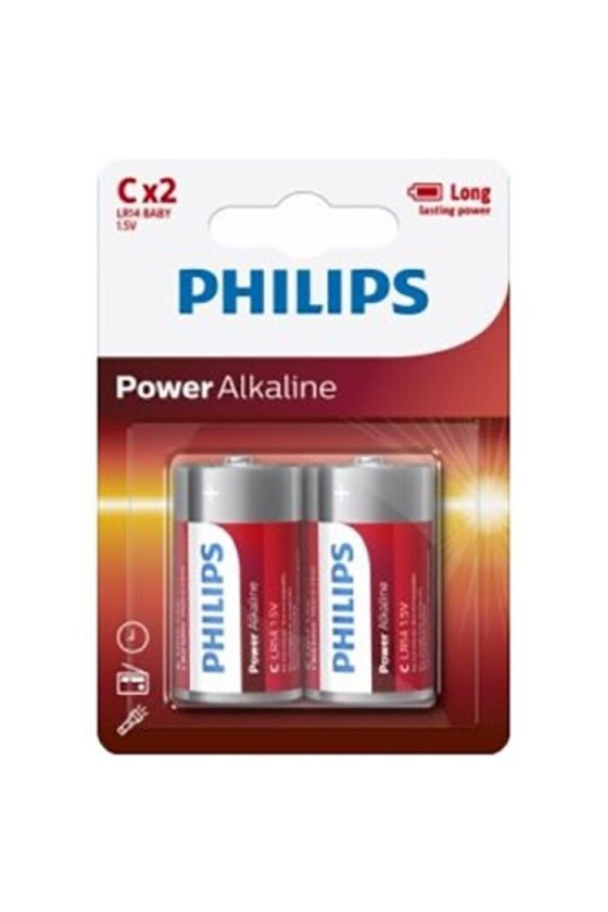 PHILIPS - BATERIAS PILA C LR14 PACK 2