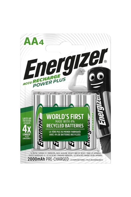 ENERGIZER - 可充电电池 AA4 泡罩 4