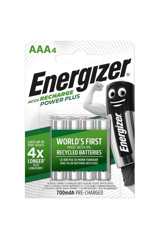 ENERGIZER - 可充电电池 AAA4 泡罩 4