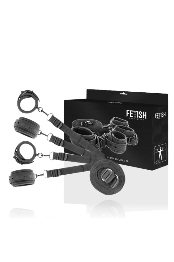 FETICHE SUBMISSIVO - CONJUNTO DE ALGEMAS E GRAVATAS COM FORRO DE NOPRENE