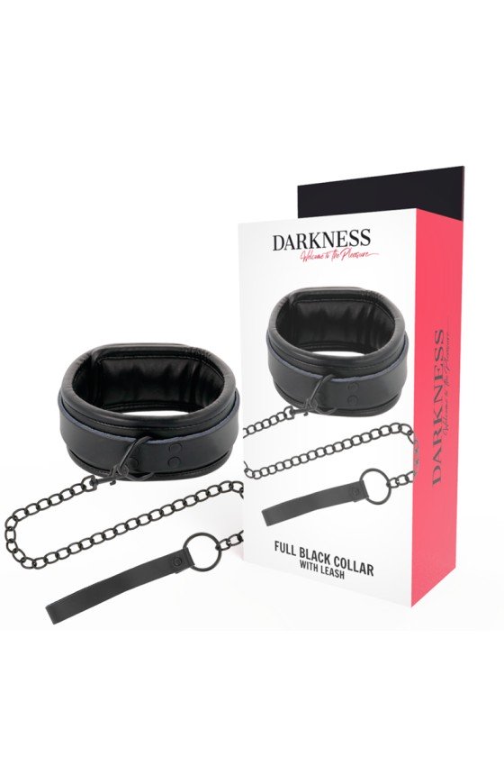 DARKNESS - COLAR PRETO COM CORRENTE