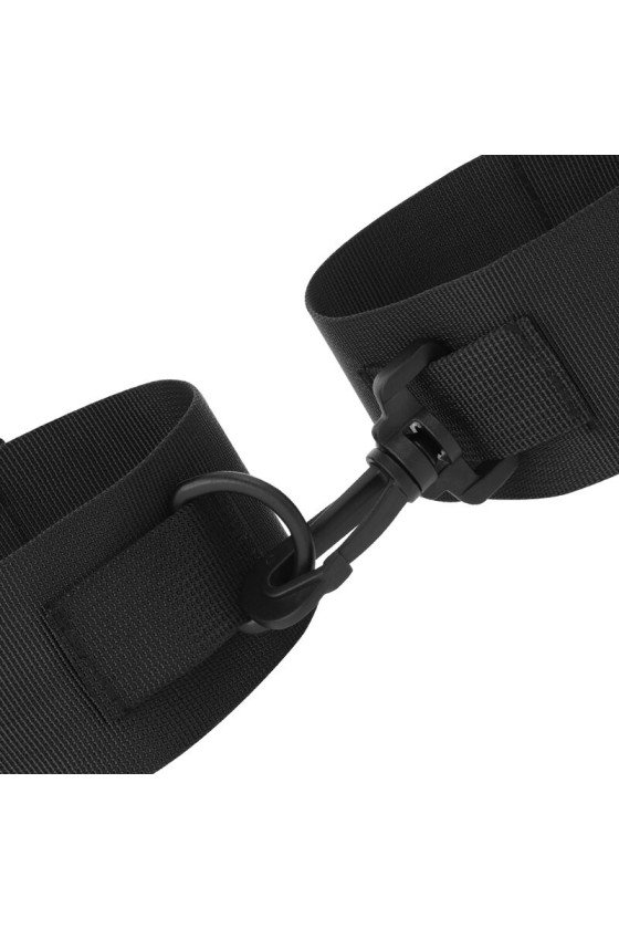 DARKNESS - BLACK NYLON ANKLE CUFFS