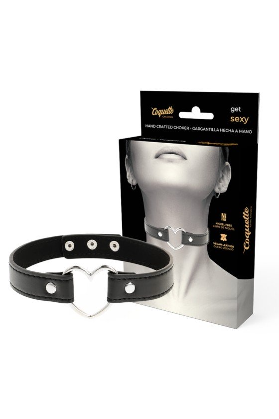 COQUETTE - CHIC DESIRE COLLAR DE PIEL VEGANA MUJER ACCESORIO CORAZÓN