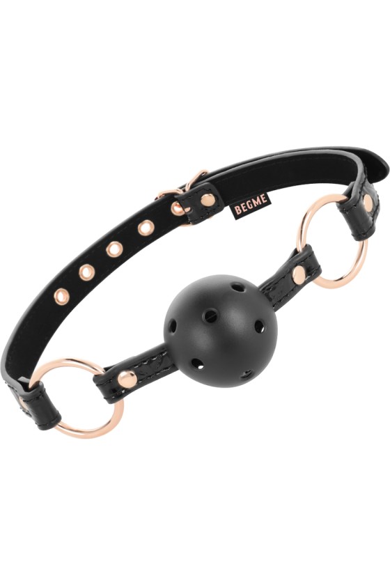 BEGME - BLACK EDITION BALL GAG COURO VEGANO