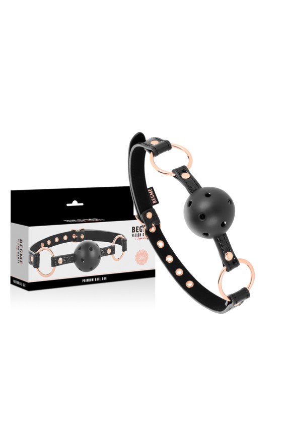 BEGME - BLACK EDITION BALL GAG VEGAN IN PELLE