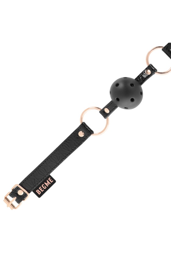 BEGME - BLACK EDITION BALL GAG VEGAN IN PELLE