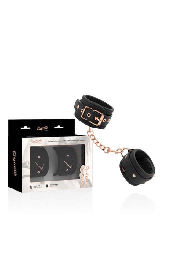 COQUETTE CHIC DESIRE - FANTASY VEGAN LEATHER HANDCUFFS WITH NOPRENE LINING