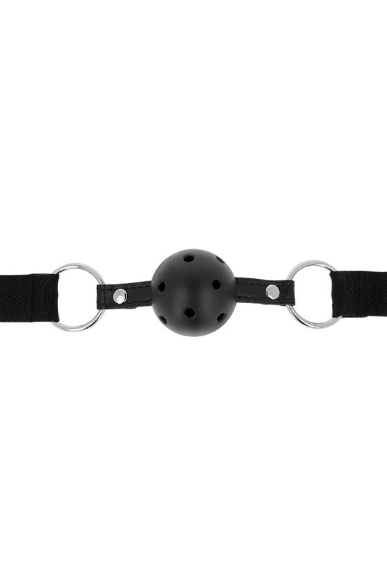 OHMAMA FETISH BALL GAG RESPIRANT EN TISSU NOIR