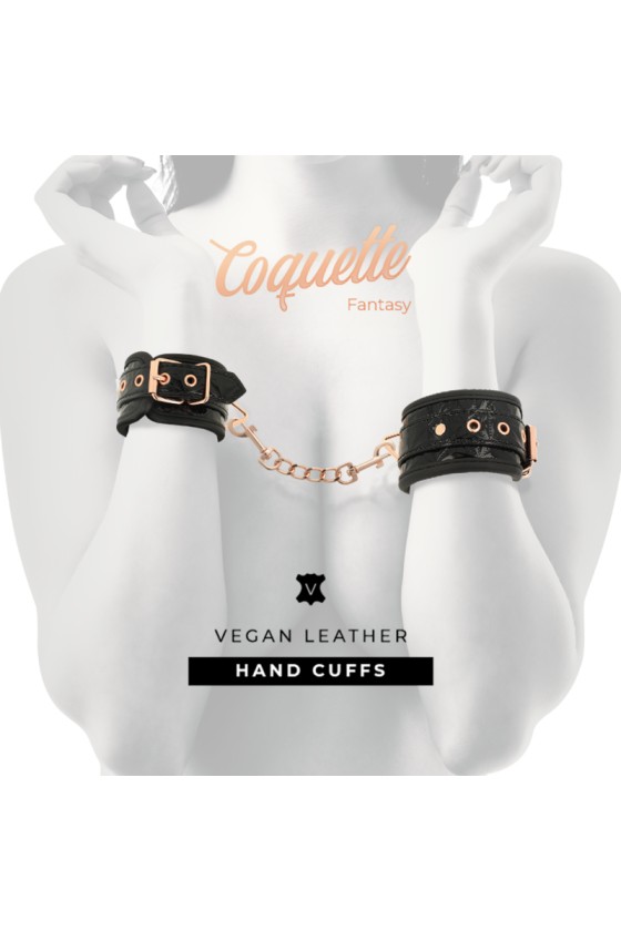 COQUETTE CHIC DESIRE - BLACK EDITION HANDCUFFS WITH NEOPRENE LINING