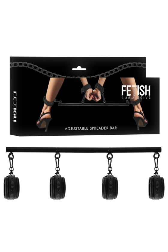 FETISH SUBMISSIVE BONDAGE - ADJUSTABLE SEPARATOR BAR 4 PIECES