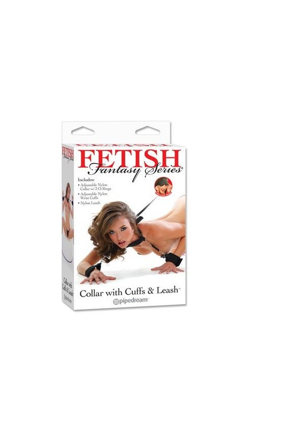 FETISH FANTASY SERIES - COLLARE FETISH CON POLSINI E GUINZAGLIO