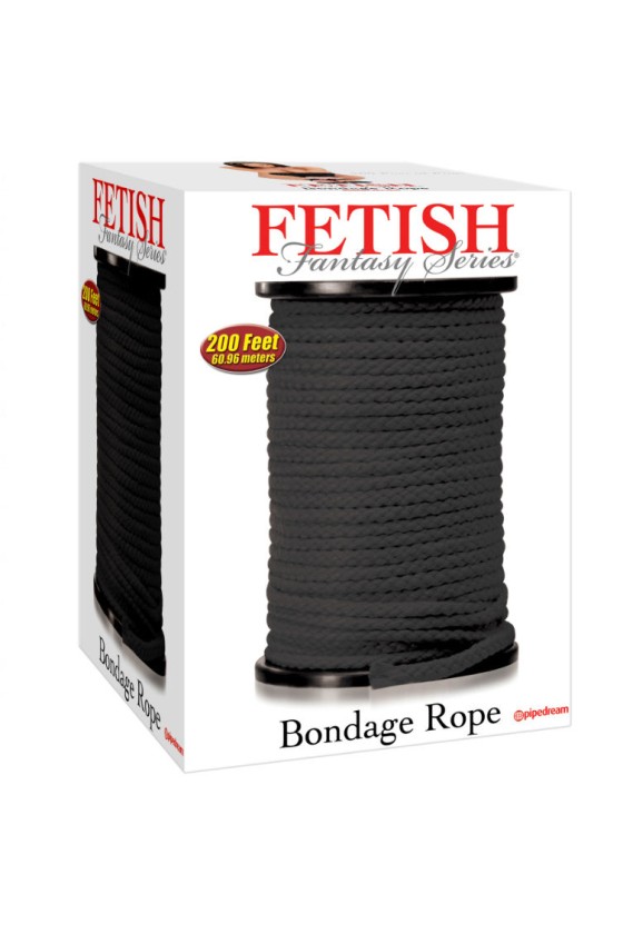 FETISH FANTASY SERIES - CORDE DE BONDAGE NOIRE 60,96 MÈTRES