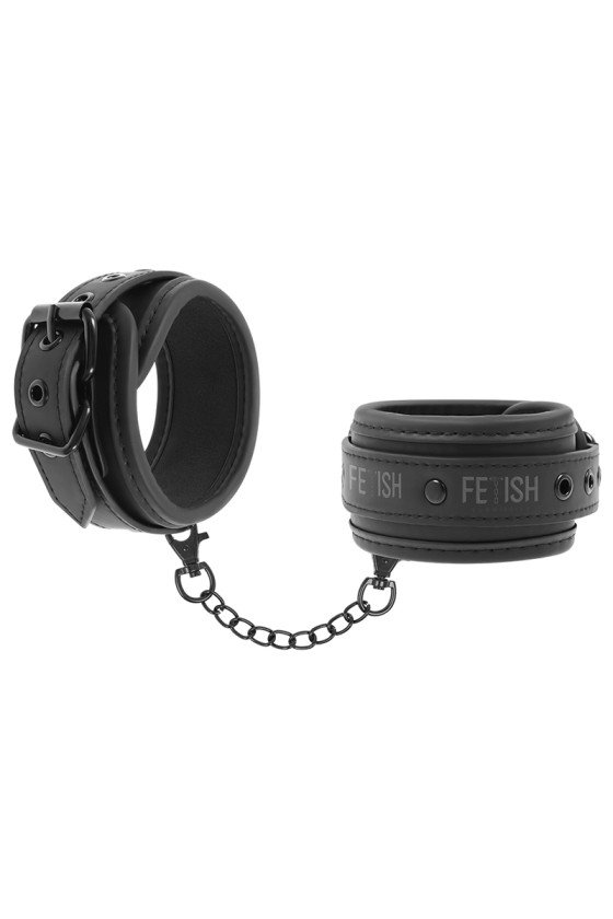 FETISH SUBMISSIVE - VEGAN LEATHER HANDCUFFS WITH NOPRENE LINING