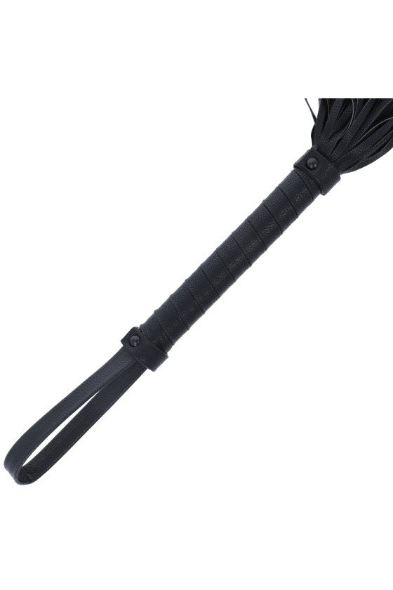 DARKNESS - BLACK BONDAGE WHIP 42CM LEATHER