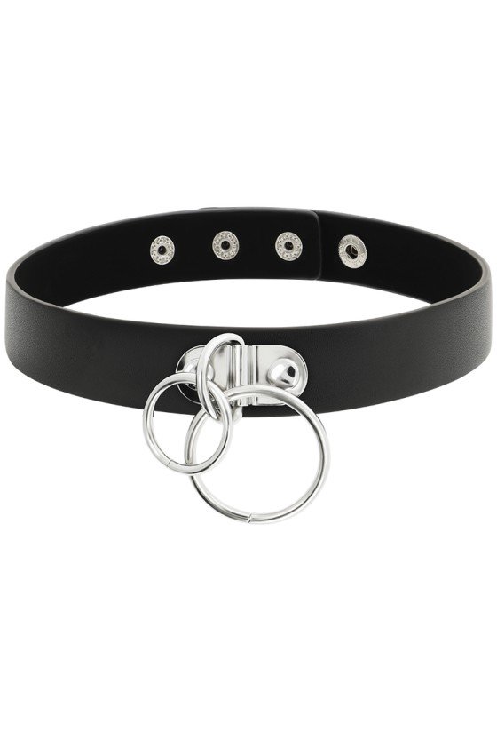 COQUETTE - CHIC DESIRE DOPPELRING-HALSBAND AUS VEGANEM LEDER