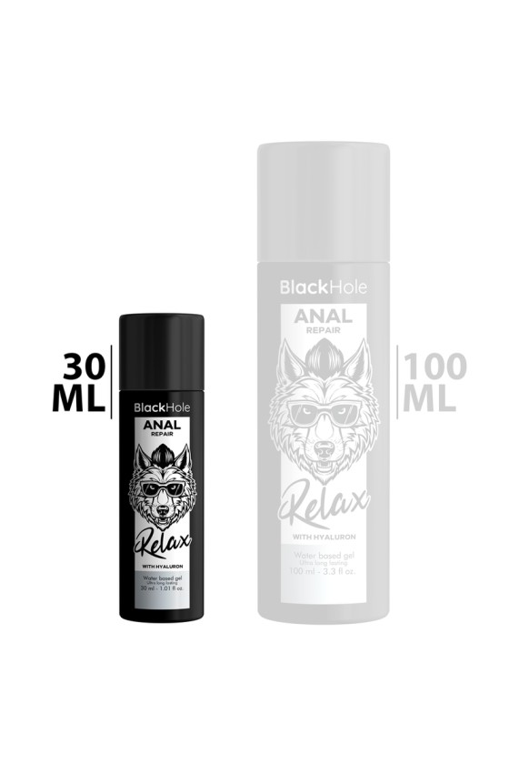 BLACK HOLE - REPARACIÓN ANAL RELAX A BASE DE AGUA CON HIALURÓN 30 ML