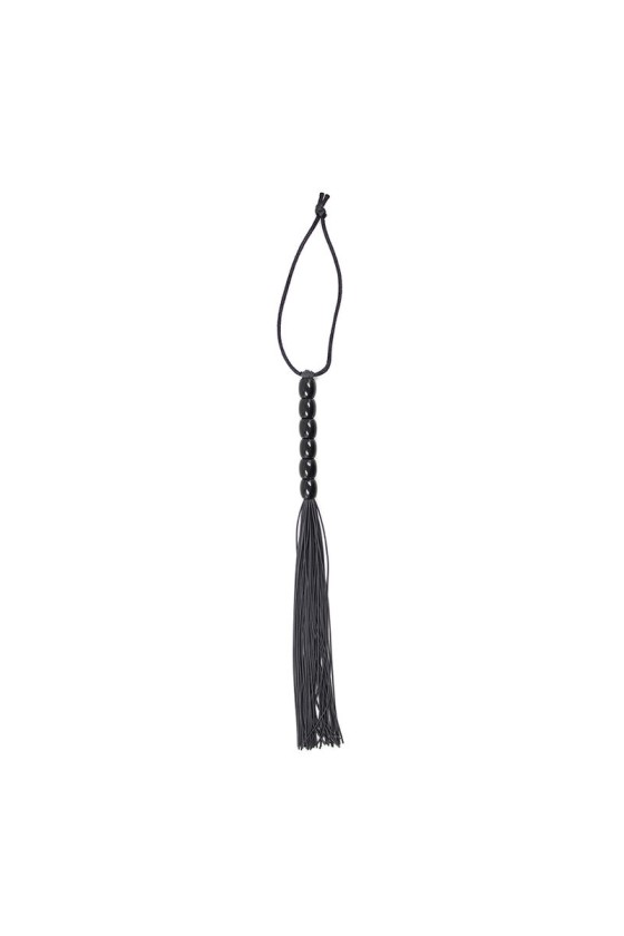 OHMAMA CABO DE SILICONE COM NERVURAS FETISH FLOGGER 22 CM