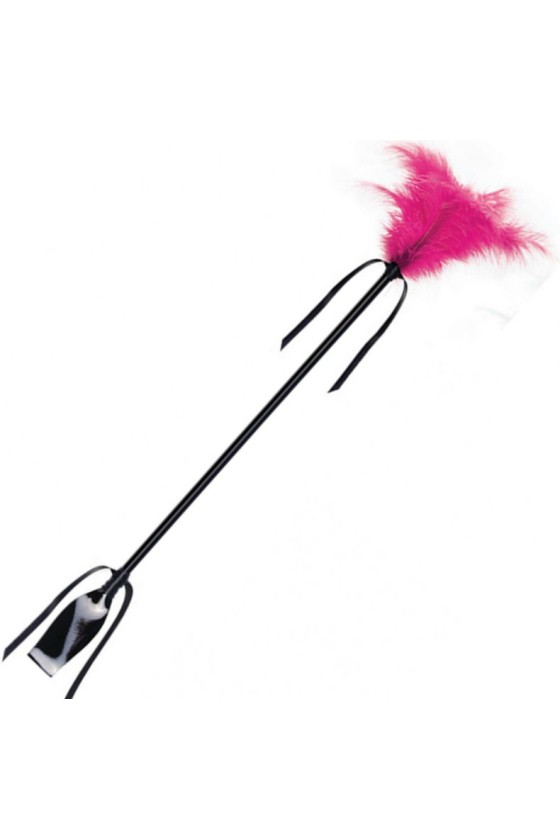 SECRETPLAY - WHIP  FEATHER NERO E FUCSIA