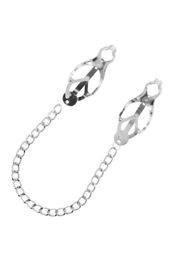 DARKNESS - METAL NIPPLE CLAMP WITH CHAIN