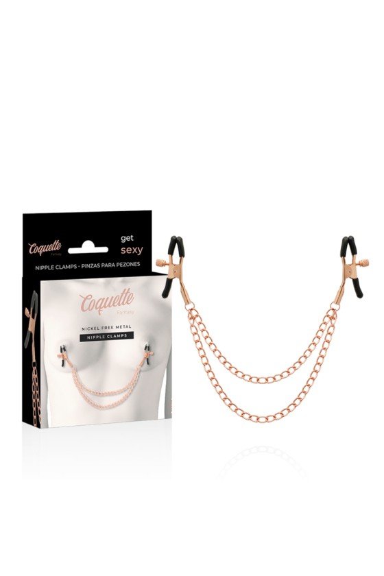 COQUETTE - CHIC DESIRE CLIPS PER CAPEZZOLI IN METALLO FANTASIA CON CATENA