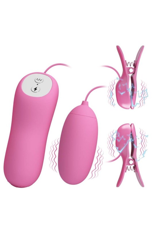 PRETTY LOVE - TWEEZERS WITH VIBRATION AND PINK ELETROSHOCK