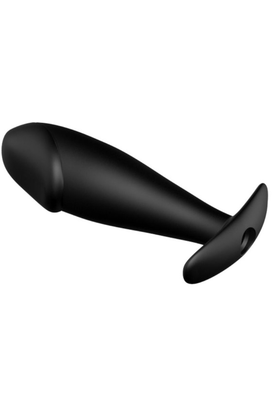 BONITO AMOR - PLUG ANAL DE SILICONE FORMA DE PÉNIS E 12 MODOS DE VIBRAÇÃO PRETO