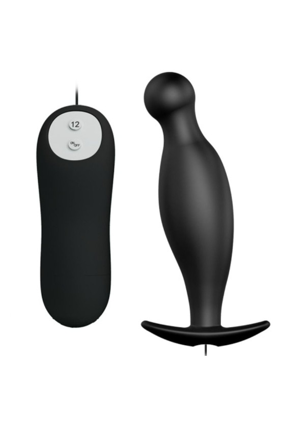 PRETTY LOVE - PLUG ANAL EN SILICONE 12 MODES DE VIBRATION NOIR