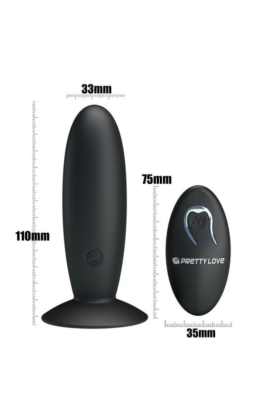 PRETTY LOVE - RECHARGEABLE ANAL PLUG WITH VIBRATION AND CONTROL