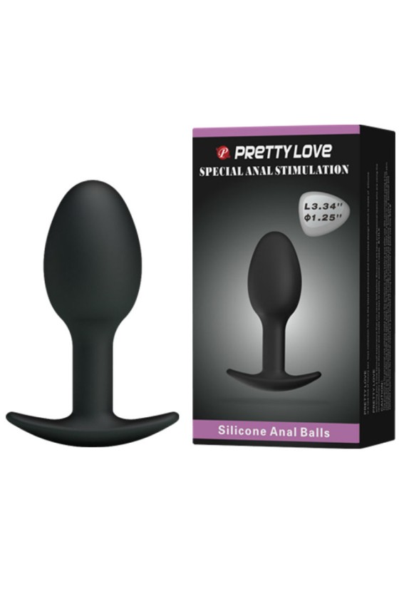 BONITO AMOR - PLUG ANAL DE SILICONE 6,5 CM PRETO