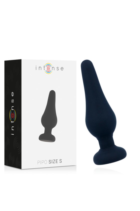 INTENSE - ANAL PLUG PIPO S BLACK SILICONE 9.8 CM