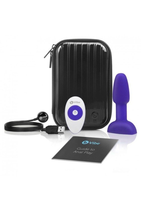 B-VIBE - RIMMING ANALPLUG MIT FERNBEDIENUNG PETITE FLIEDER