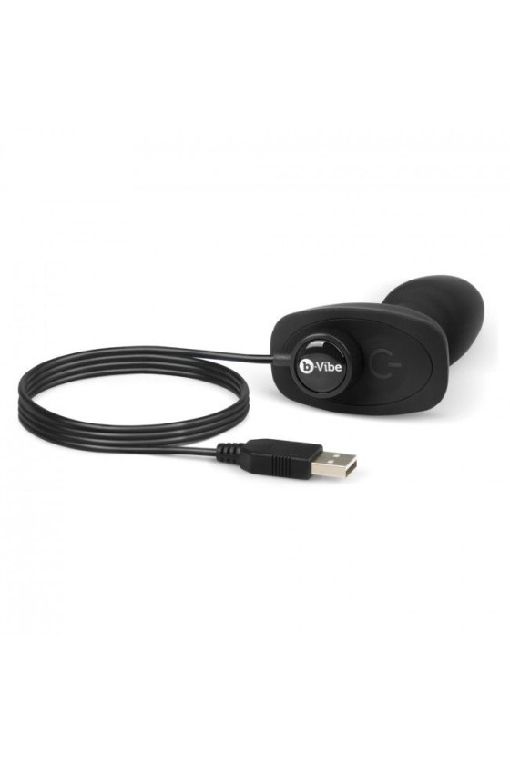 B-VIBE - PLUG ANAL DE CONTROLE REMOTO RIMMING PETITE PRETO