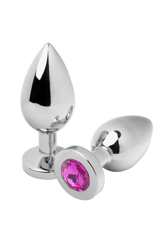 METAL DURO - PLUG ANAL DIAMANTE ROSA PEQUEÑO 5.71CM