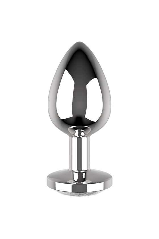 COQUETTE TOYS - PLUG ANAL METAL COR BRANCA TAMANHO L 4 X 9CM