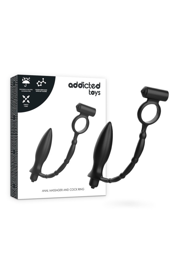 ADDICTED TOYS - PLUG ANAL AVEC ANNEAU VIBRANT