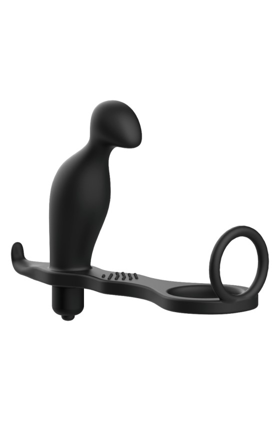 ADDICTED TOYS - PLUG ANAL CON ANILLO DE SILICONA NEGRO 12 CM