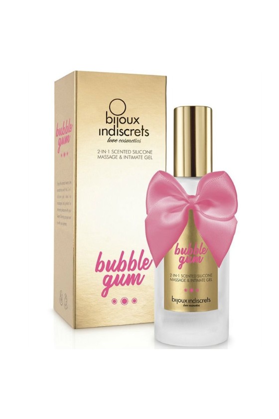 BIJOUX - BUBBLE GUM GEL 2 EM 1 SILICONE GOMA DE MORANGO 100 ML