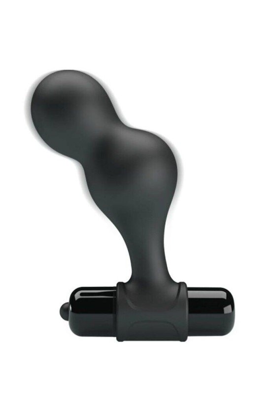 MR PLAY - PLUG ANAL VIBRADOR DE SILICONE PRETO