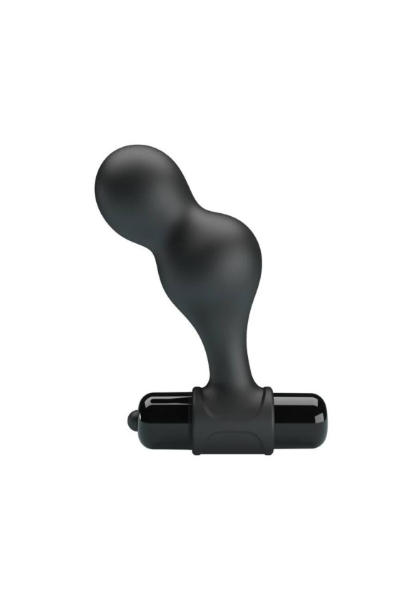 MR PLAY - PLUG ANAL VIBRADOR DE SILICONE PRETO