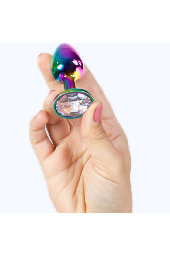 SECRETPLAY - BUTT PLUG AUS METALL REGENBOGEN, KLEINE GRÖSSE 7 CM