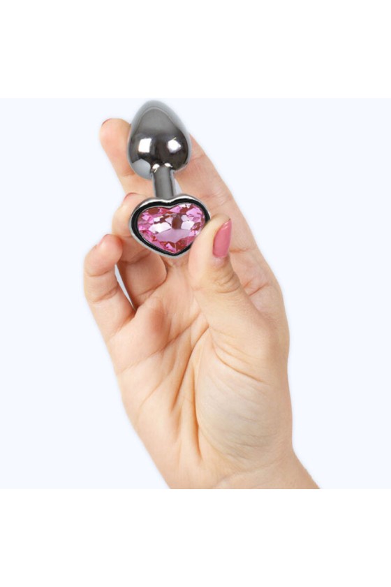 SECRETPLAY - BUTT PLUG AUS METALL FUCHSIA HERZ KLEINE GRÖSSE 7 CM