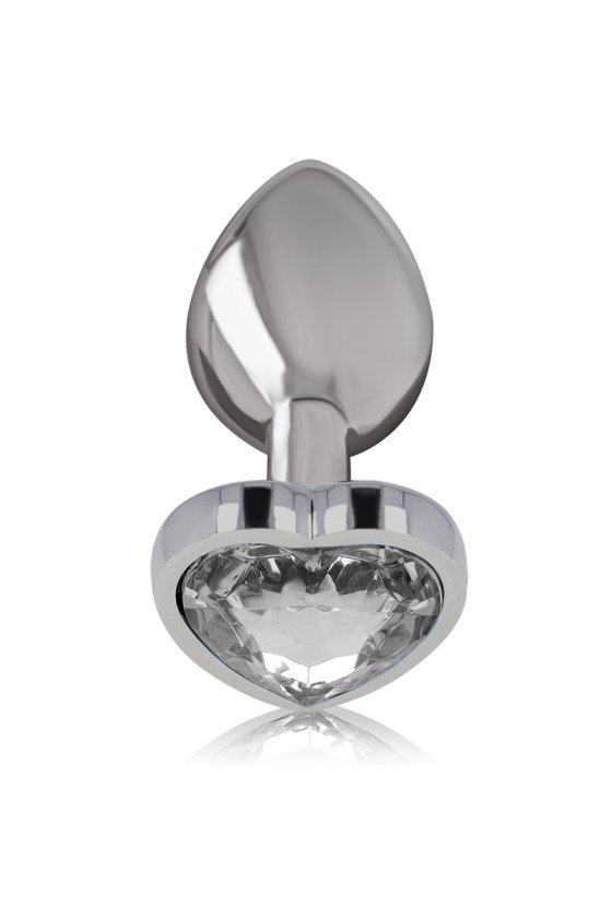 INTENSE - WHITE HEART ALUMINUM METAL ANAL PLUG SIZE S