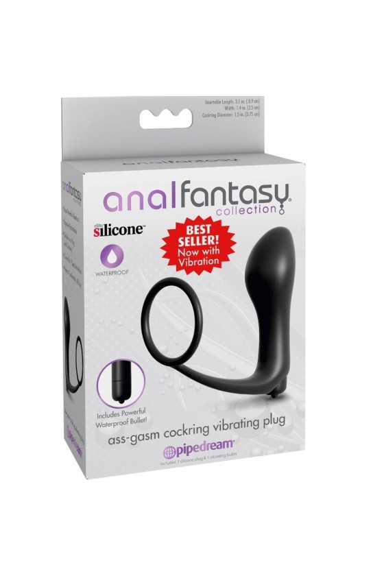 ANAL FANTASY ELITE COLLECTION – ASS-GASM COCKRING VIBRATOR PLUG