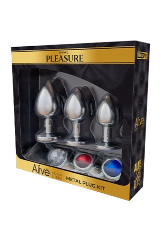 ALIVE - ANAL PLEASURE KIT 3 PLUG METALL