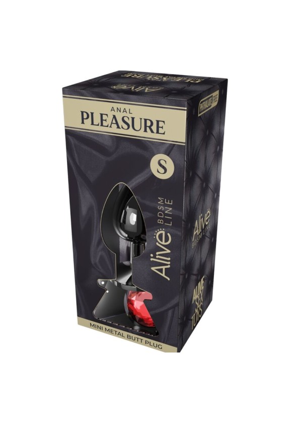 ALIVE - MINI PLUG DE PLAISIR ANAL MÉTAL ROUGE TAILLE S