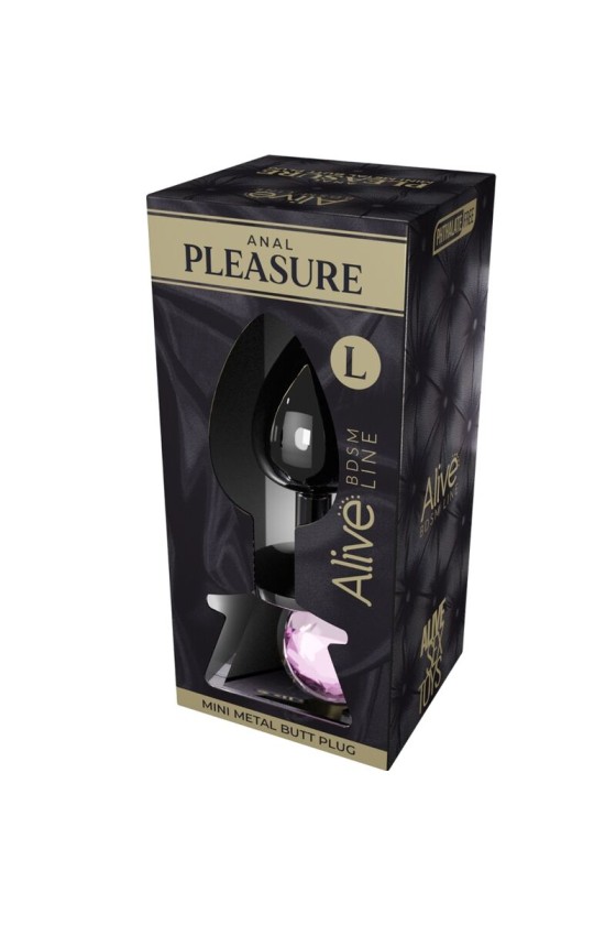 ALIVE - ANAL PLEASURE MINI PLUG METALL ROSA GRÖSSE L